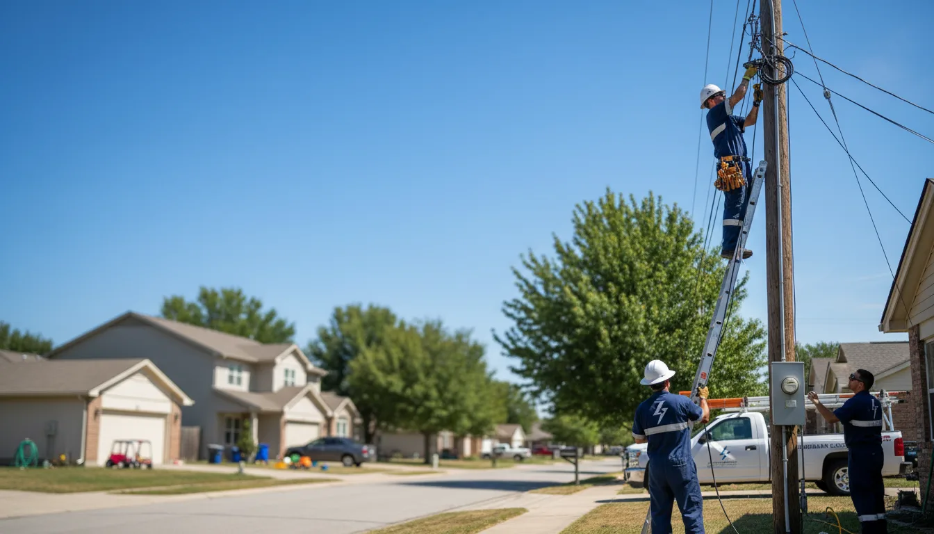 Residential electrician providing installation services in Denton, KS